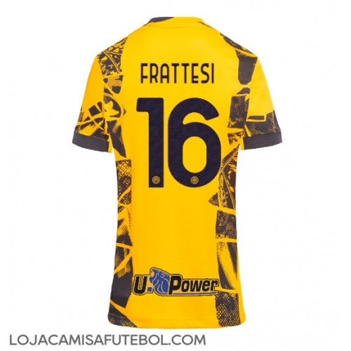 Camisa de Futebol Inter Milan Davide Frattesi #16 Equipamento Alternativo Mulheres 2024-25 Manga Curta